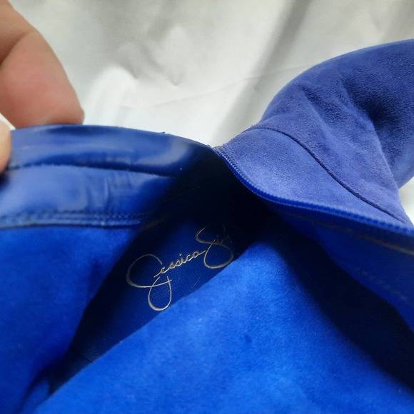 Jessica Simpson Sexy Purplish Blue Suede Exotic Dancer High Heel Platforms 9 - Picture 7 of 7